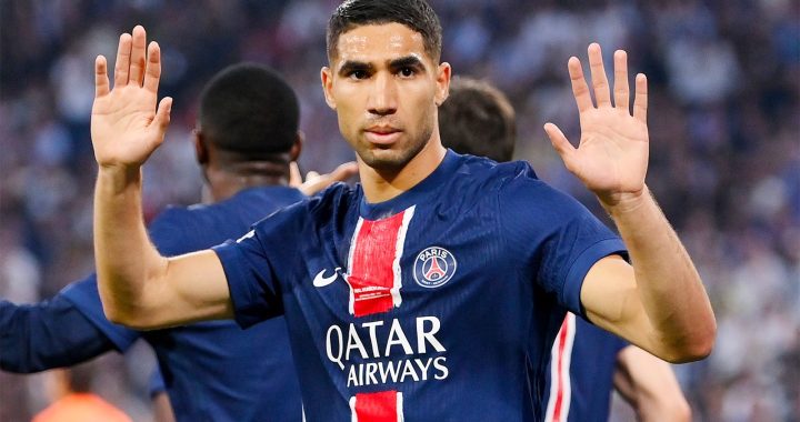 Хакими сравнял счет для «ПСЖ» в матче с «Монако» в Лиге чемпионов