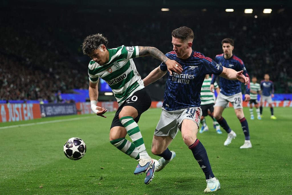 Победа «Арсенала» над «Спортингом» на 90+1-й минуте — в видеообзоре матча 1/4 финала ЛЧ